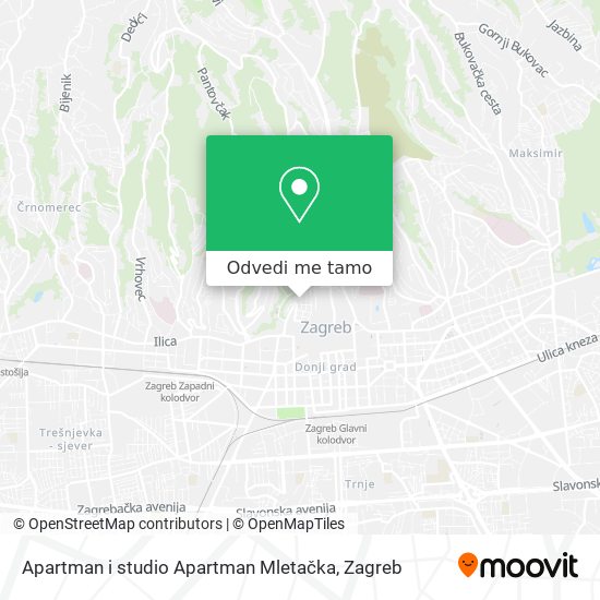 Karta Apartman i studio Apartman Mletačka