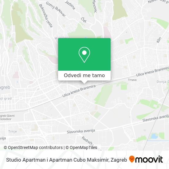 Karta Studio Apartman i Apartman Cubo Maksimir