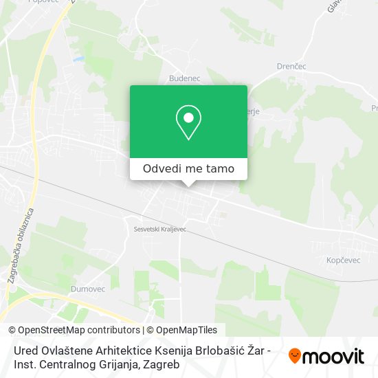 Karta Ured Ovlaštene Arhitektice Ksenija Brlobašić Žar - Inst. Centralnog Grijanja