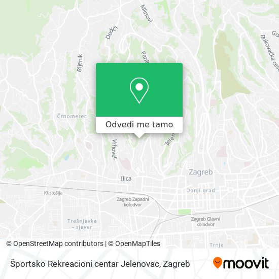 Karta Športsko Rekreacioni centar Jelenovac