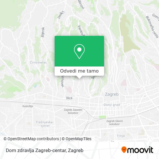 Karta Dom zdravlja Zagreb-centar