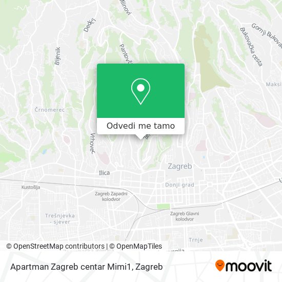 Karta Apartman Zagreb centar Mimi1