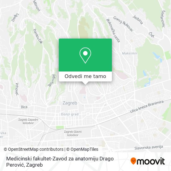 Karta Medicinski fakultet-Zavod za anatomiju Drago Perović