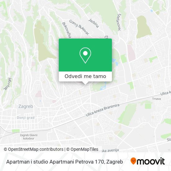 Karta Apartman i studio Apartmani Petrova 170
