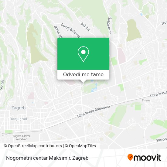 Karta Nogometni centar Maksimir