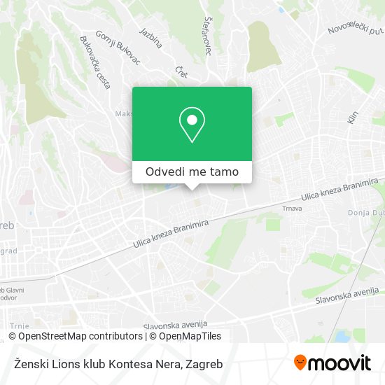 Karta Ženski Lions klub Kontesa Nera
