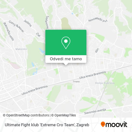 Karta Ultimate Fight klub 'Extreme Cro Team'