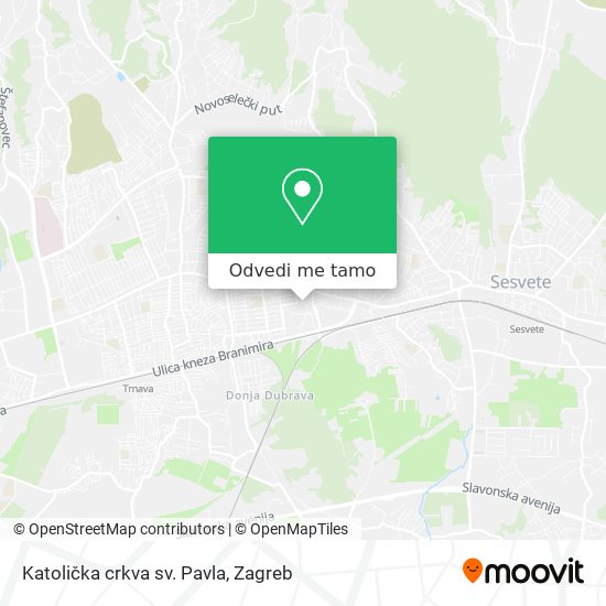 Karta Katolička crkva sv. Pavla