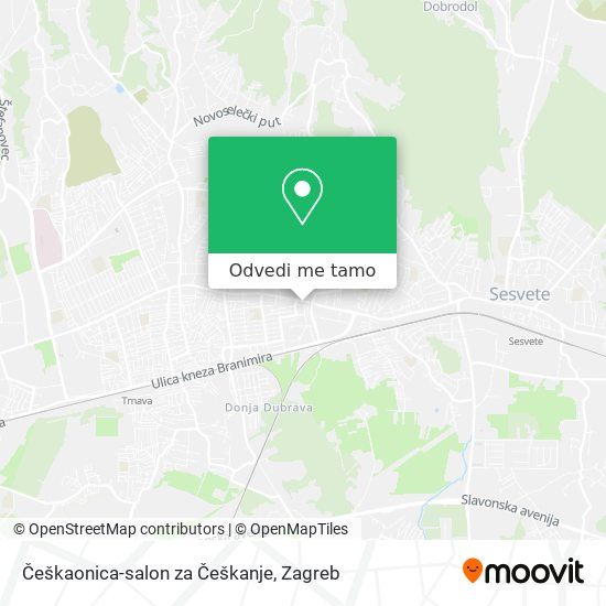 Karta Češkaonica-salon za Češkanje