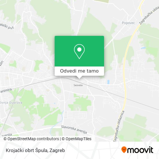 Karta Krojački obrt Špula