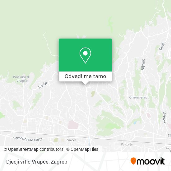 Karta Dječji vrtić Vrapče