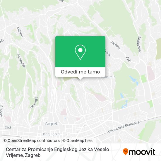 Karta Centar za Promicanje Engleskog Jezika Veselo Vrijeme
