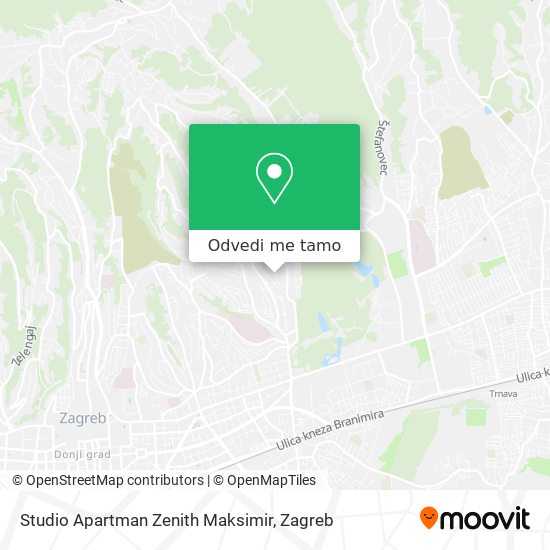 Karta Studio Apartman Zenith Maksimir