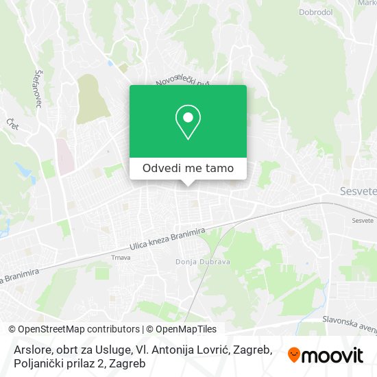 Karta Arslore, obrt za Usluge, Vl. Antonija Lovrić, Zagreb, Poljanički prilaz 2