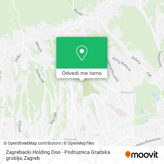 Karta Zagrebacki Holding Doo - Podruznica Gradska groblja