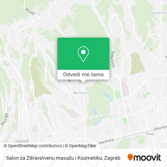 Karta Salon za Zdravstvenu masažu i Kozmetiku