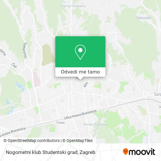 Karta Nogometni klub Studentski grad