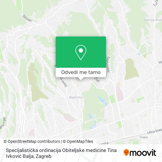 Karta Specijalistička ordinacija Obiteljske medicine Tina Ivković Balja