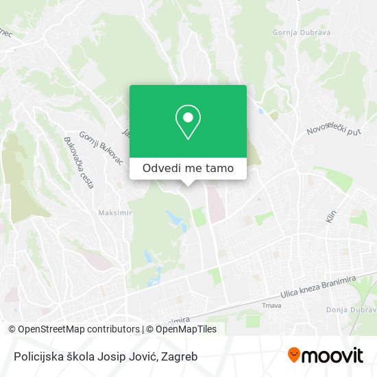 Karta Policijska škola Josip Jović