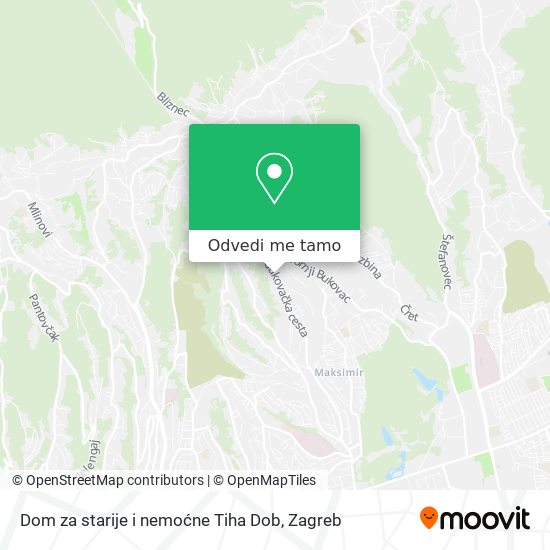 Karta Dom za starije i nemoćne Tiha Dob