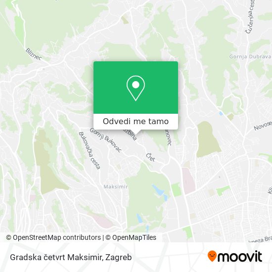Karta Gradska četvrt Maksimir