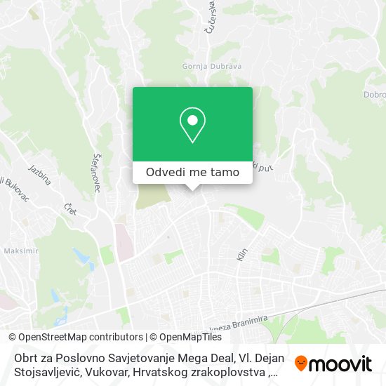 Karta Obrt za Poslovno Savjetovanje Mega Deal, Vl. Dejan Stojsavljević, Vukovar, Hrvatskog zrakoplovstva