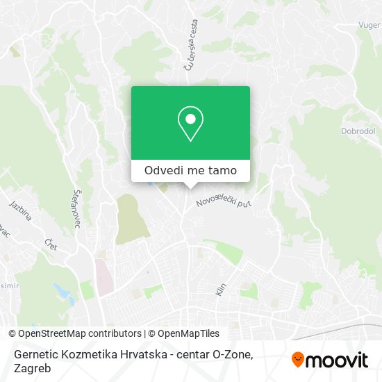 Karta Gernetic Kozmetika Hrvatska - centar O-Zone