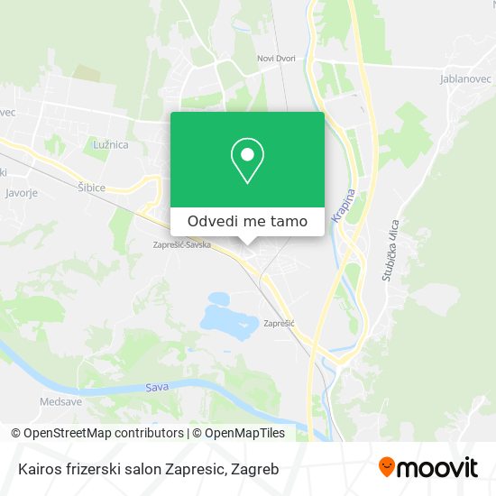 Karta Kairos frizerski salon Zapresic