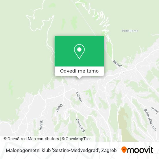 Karta Malonogometni klub 'Šestine-Medvedgrad'