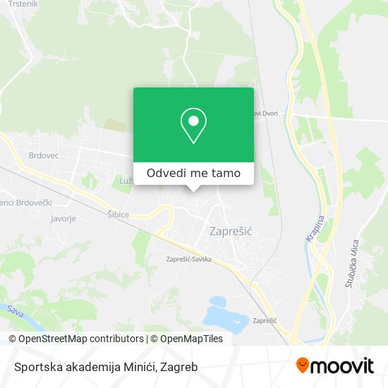 Karta Sportska akademija Minići