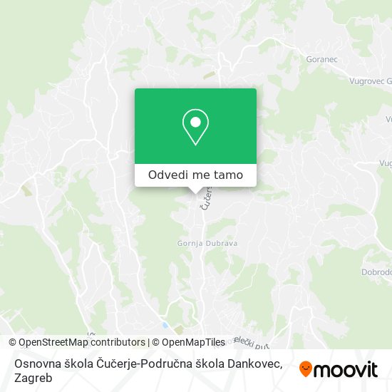 Karta Osnovna škola Čučerje-Područna škola Dankovec