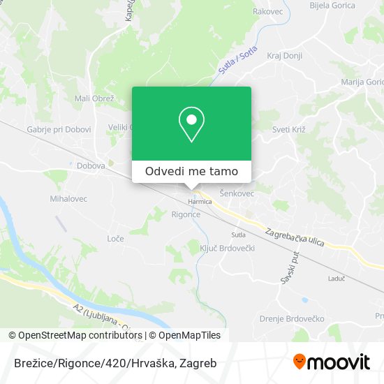 Karta Brežice/Rigonce/420/Hrvaška