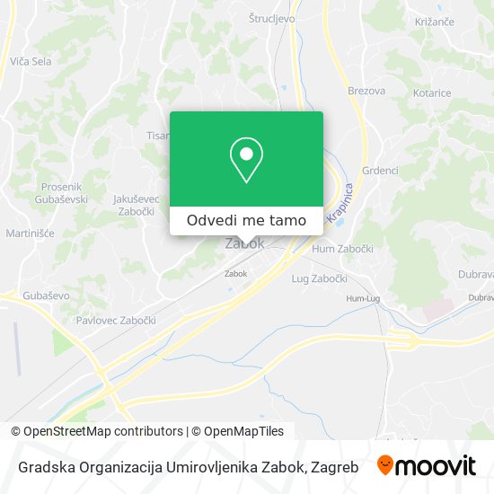 Karta Gradska Organizacija Umirovljenika Zabok