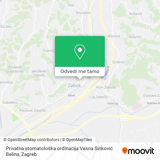 Karta Privatna stomatološka ordinacija Vesna Sinković Belina