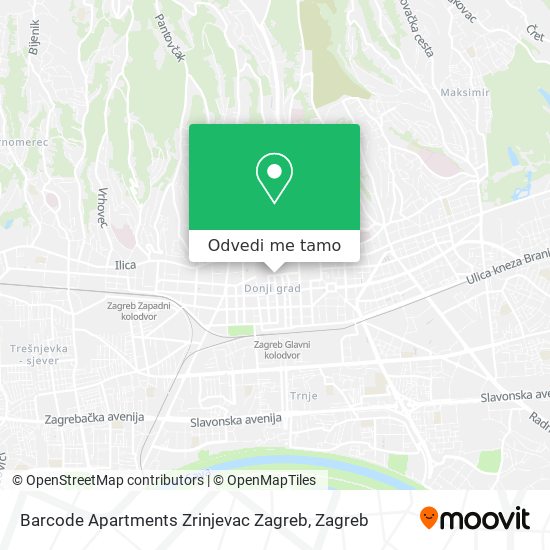 Karta Barcode Apartments Zrinjevac Zagreb