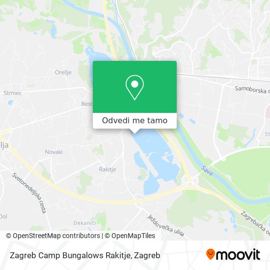 Karta Zagreb Camp Bungalows Rakitje