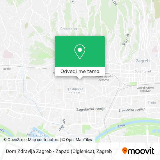 Karta Dom Zdravlja Zagreb - Zapad (Ciglenica)