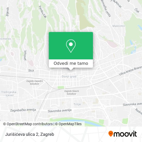 Karta Jurišićeva ulica 2