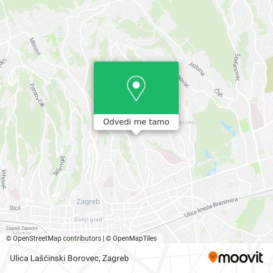 Karta Ulica Lašćinski Borovec