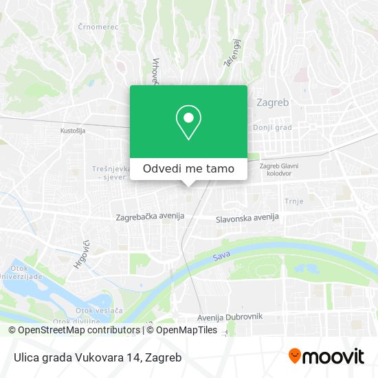 Karta Ulica grada Vukovara 14