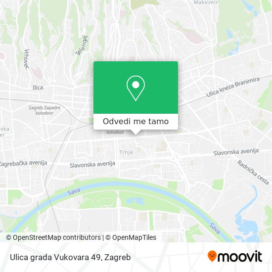 Karta Ulica grada Vukovara 49