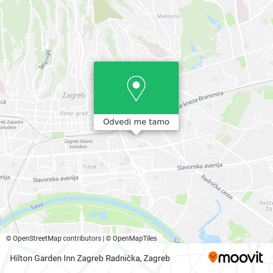 Karta Hilton Garden Inn Zagreb Radnička