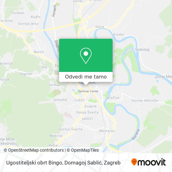 Karta Ugostiteljski obrt Bingo, Domagoj Sablić