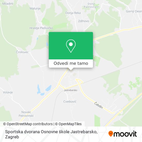 Karta Sportska dvorana Osnovne škole Jastrebarsko