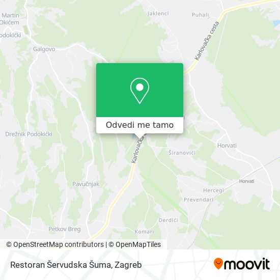 Karta Restoran Šervudska Šuma