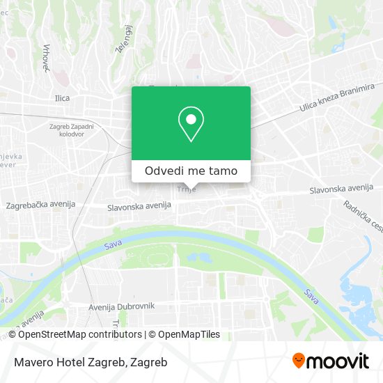Karta Mavero Hotel Zagreb