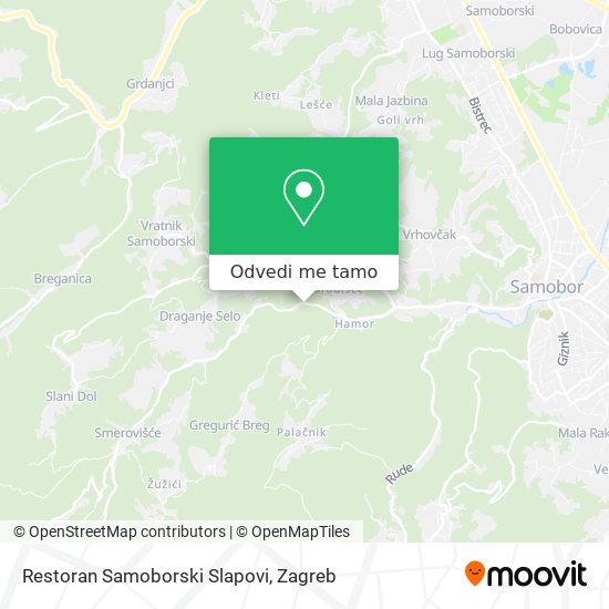 Karta Restoran Samoborski Slapovi