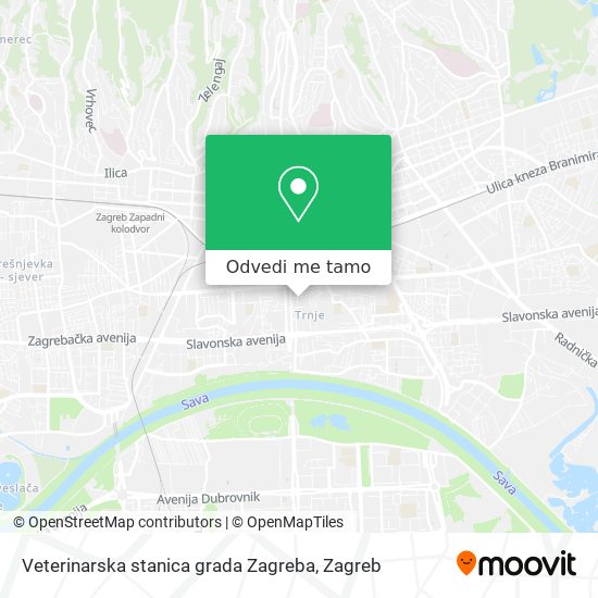 Karta Veterinarska stanica grada Zagreba