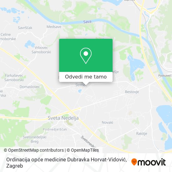 Karta Ordinacija opće medicine Dubravka Horvat-Vidović