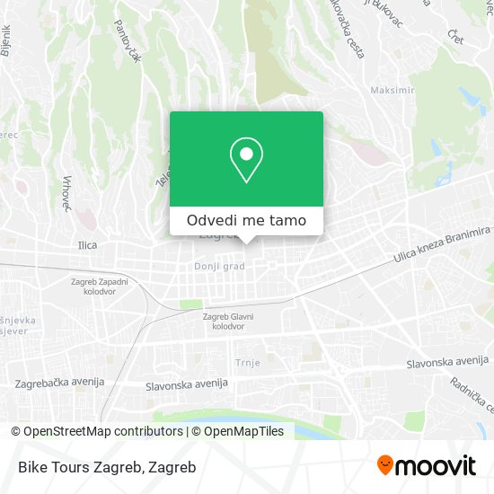 Karta Bike Tours Zagreb